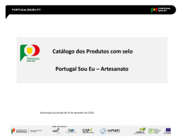 Cat&aacute;logo dos Produtos com selo Portugal Sou Eu &ndash; Artesanato