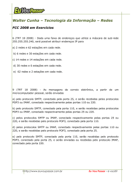 Walter Cunha &ndash; Tecnologia da Informa&ccedil;&atilde;o &ndash; Redes