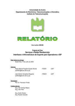 relatório (formato pdf) - Universidade de Aveiro › SWEET