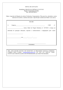 EDITAL DE LICITA&Ccedil;&Atilde;O