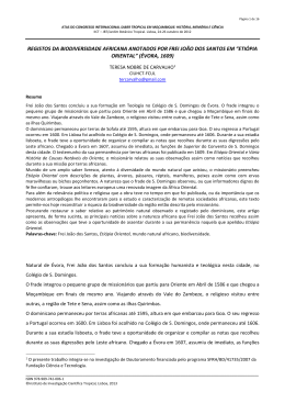 Eti&oacute;pia Oriental - Congresso Internacional | Saber Tropical em