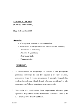 Processo n.&ordm; 88/2003