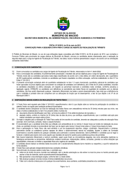 Edital De Convoca&ccedil;&atilde;o Para O Teste F&iacute;sico - Copeve