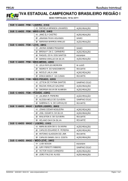 seletiva estadual campeonato brasileiro regi&atilde;o i