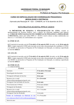 Ofício Externo No - Universidade Federal do Maranhão