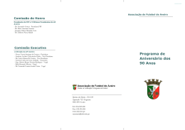 programa das comemora&ccedil;&otilde;es - Associa&ccedil;&atilde;o de Futebol de Aveiro
