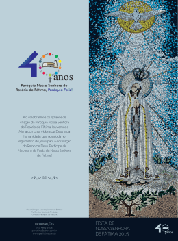 FESTA DE NOSSA SENHORA DE F&Aacute;TIMA 2015