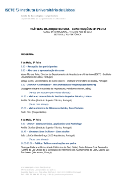 pr&aacute;ticas da arquitectura - constru&ccedil;&otilde;es em pedra - iscte-iul
