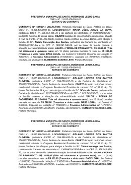 PREFEITURA MUNICIPAL DE SANTO ANT&Ocirc;NIO DE JESUS