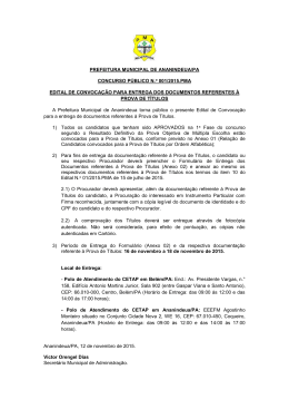 PREFEITURA MUNICIPAL DE ANANINDEUA/PA
