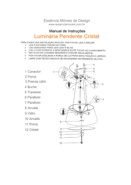 Manual de montagem da Luminária Pendente Cristal.