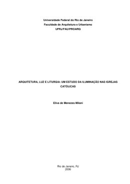arquitetura luz e liturgia