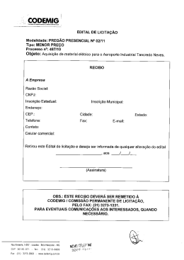 preg&atilde;o presencial n&ordm; 02/2011