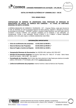 Preg&atilde;o Eletr&ocirc;nico ENG n&deg; 006-15 Adapta&ccedil;&atilde;o Im&oacute;vel AC