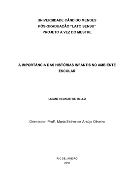 universidade cândido mendes pós-graduação “lato sensu” projeto a