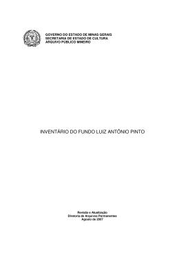 invent&aacute;rio do fundo luiz ant&ocirc;nio pinto