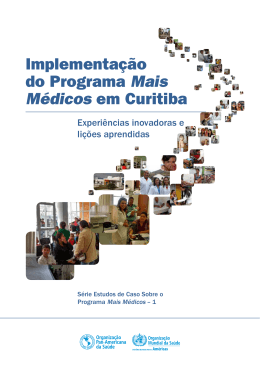 Implementa&ccedil;&atilde;o do Programa Mais M&eacute;dicos em Curitiba