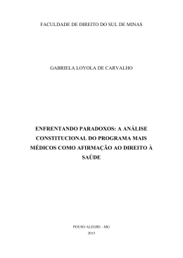 enfrentando paradoxos: a an&aacute;lise constitucional do