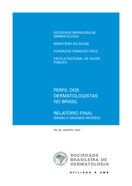perfil dos dermatologistas no brasil relatório final