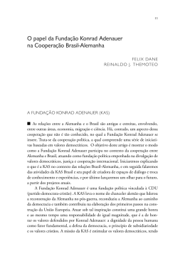 4- O papel da Fundação Konrad Adenauer na Cooperação Brasil