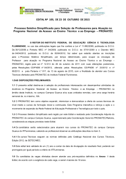EDITAL N&ordm; 109 DE 2015 PROF PRONATEC Guarus_Rio Bonito final