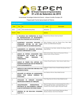 Programa&ccedil;&atilde;o Final para apresenta&ccedil;&atilde;o de p&ocirc;steres.