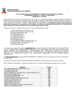 ESTADO DA BAHIA PREFEITURA MUNICIPAL DE CAMA&Ccedil;ARI