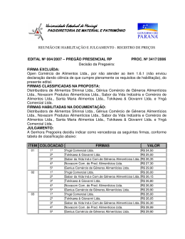 Resultado de Licitação