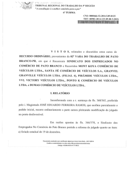 TRIBUNAL REGIONAL DO TRABALHO DA 9`ll REGIÃO