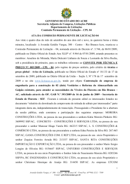 GOVERNO DO ESTADO DO ACRE Secretaria Adjunta de Compras