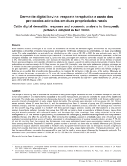 Dermatite digital bovina - Universidade Federal Fluminense