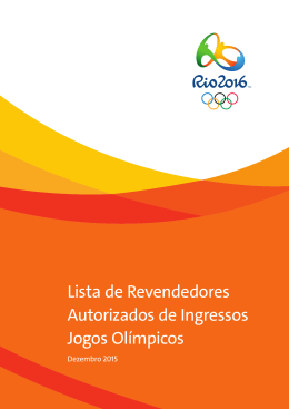 Lista de Revendedores Autorizados de Ingressos Jogos