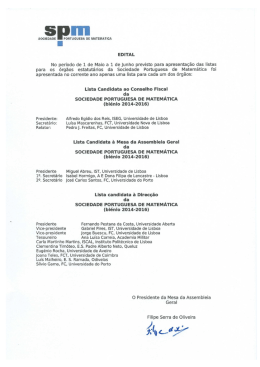 listas spm - Sociedade Portuguesa de Matemática