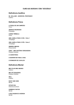 Filmes x deficiencia Lista para busca Livraria