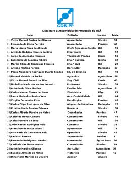 Lista para a Assembleia de Freguesia de OIÃ