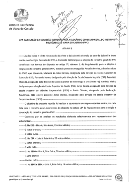 Apuramento dos Representantes eleitos para o Conselho