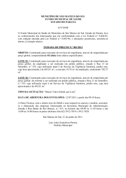 Tomada de Preços nº 001-2011-FMS