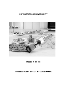 INSTRUCTIONS AND WARRANTY