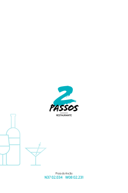 ementa de vinhos - Restaurante 2Passos