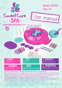 User manual - SweetCare Spa