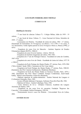 1 LUIS FILIPE FERREIRA REIS THOMAZ CURRICULUM