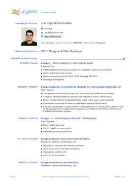 Luís Filipe Brasil de Melo UX/UI Designer & Web