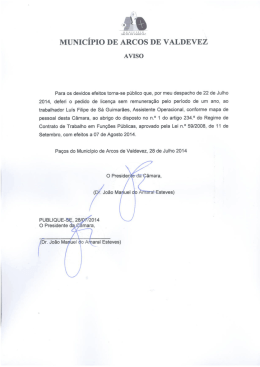 Licen&ccedil;a sem remunera&ccedil;&atilde;o de Lu&iacute;s Filipe de S&aacute; Guimar&atilde;es