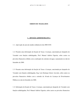 Acta de 15/10/2008 - Câmara Municipal de Alijó
