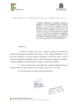 PORTARIA N° 1466 DE 29 DE OUTUBRO DE 2014