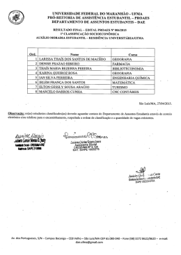 proaes departamento de assuntos estudantis