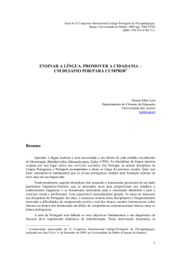 Ensinar a l&iacute;ngua promover a cidadania - SML