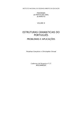 ESTRUTURAS GRAMATICAIS DO PORTUGU&Ecirc;S