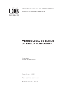 metodologia do ensino da língua portuguesa