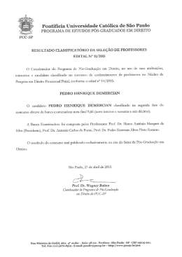 Pontiﬁcia Universidade Católica de São Paulo - PUC-SP